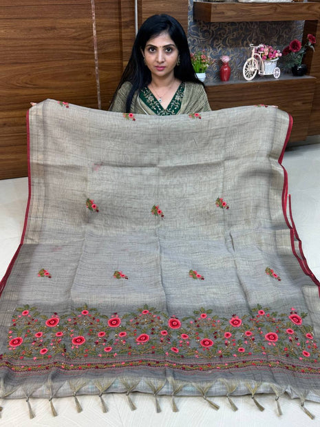 Linen With French Knot