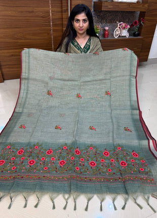 Linen With French Knot