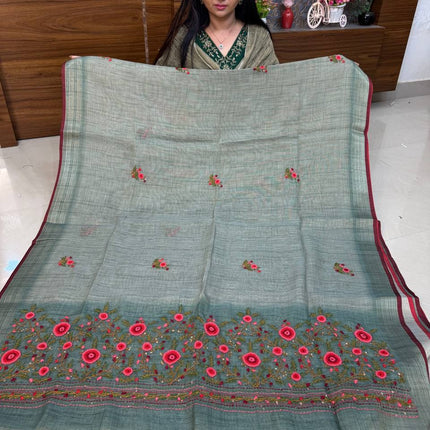 Linen With French Knot