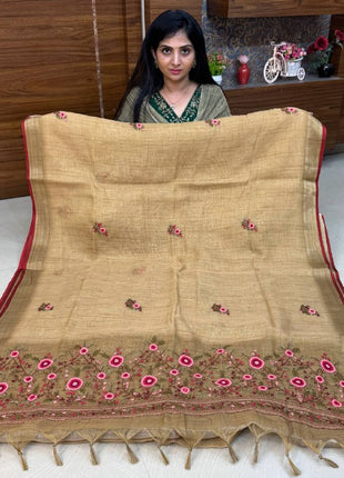 Linen With French Knot