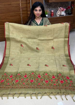 Linen With French Knot