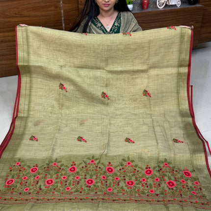 Linen With French Knot