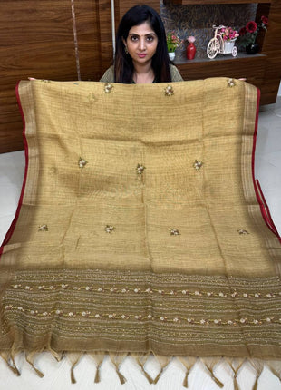 Linen With French Knot