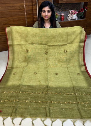Linen With French Knot