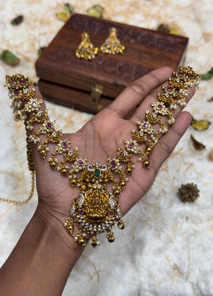 Temple with Diamond look Stone Jewellery