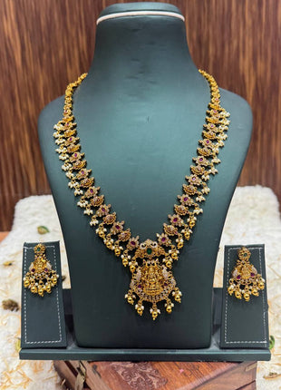 Temple with Diamond look Stone Jewellery