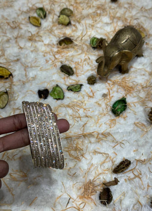 Side Bangle With Stone Work