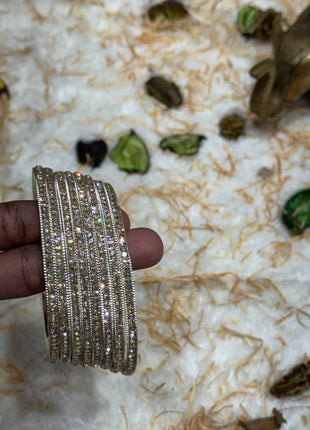 Side Bangle With Stone Work