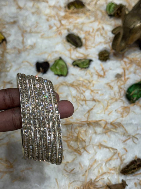 Side Bangle With Stone Work