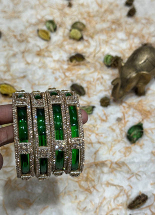 Side Bangle With Stone Work