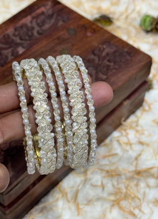 Side Bangle With Stone Work