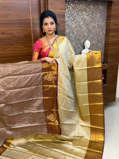 Katan Silk With Aari Work Blouse