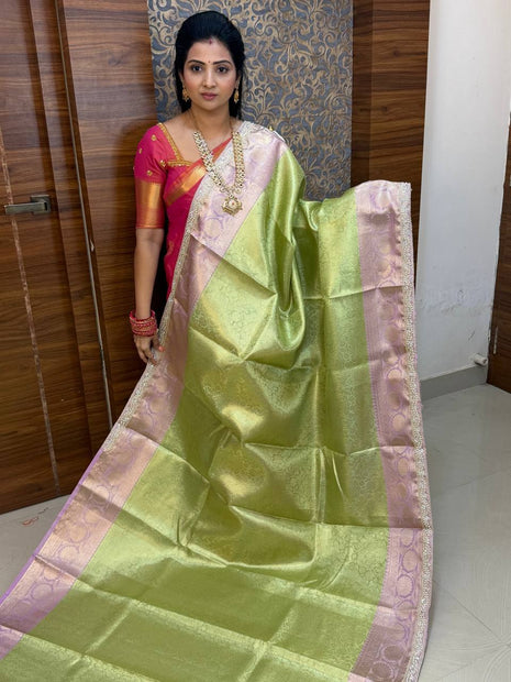 Katan With Lace Work Border