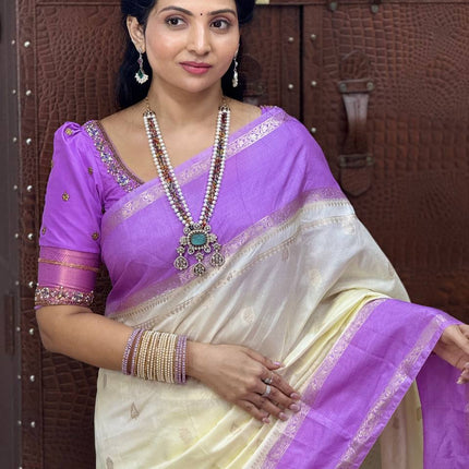 Retta Patta Border Silk