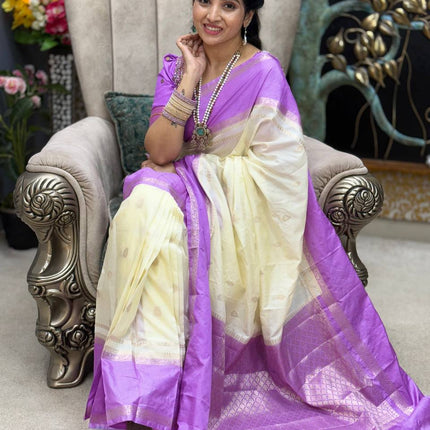 Retta Patta Border Silk