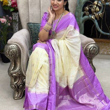 Retta Patta Border Silk