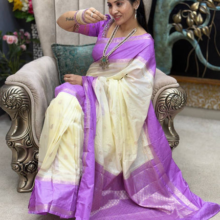 Retta Patta Border Silk