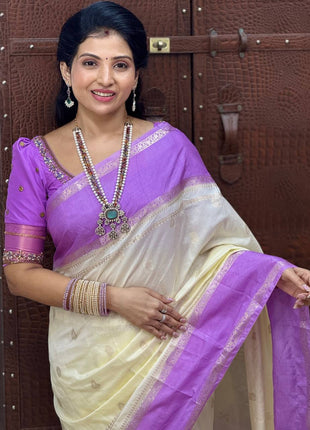 Retta Patta Border Silk