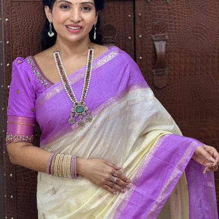 Retta Patta Border Silk