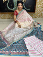 Pure Maheshwari Silk Suit ( Unstitched)