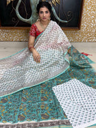 Pure Maheshwari Silk Suit ( Unstitched)
