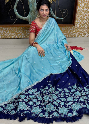 Lehenga is Free Size (Semi Stitched )