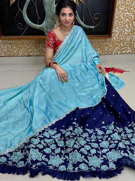Lehenga is Free Size (Semi Stitched )