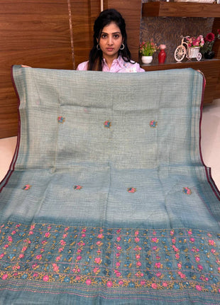 Pure Linen With French Knot