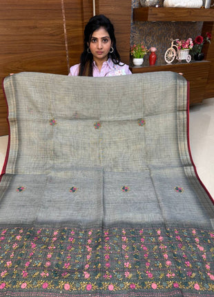Pure Linen With French Knot