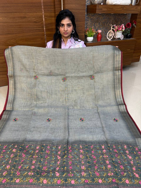 Pure Linen With French Knot