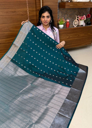 Premium Kanchi Silver Zari