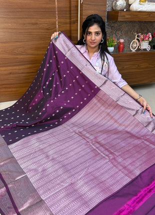 Premium Kanchi Silver Zari