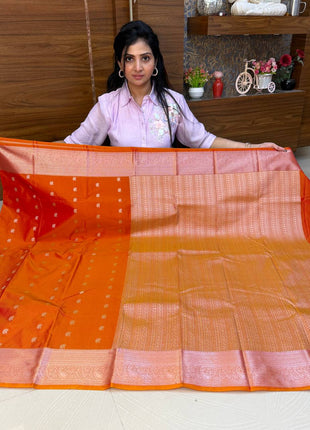 Premium Kanchi Silver Zari