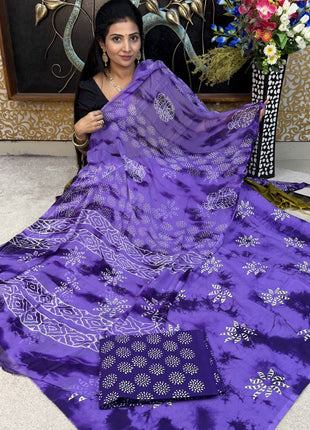 Bagur Cotton Suit (Unstitched)
