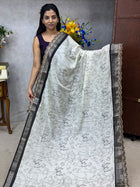 Dola Silk with Lace Border