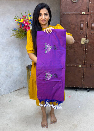 Khadi Cotton With Running Blouse