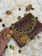 Temple with Diamond look Stone Jewellery