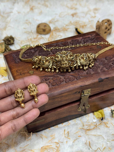 Temple With Choker Necklace Jewellery