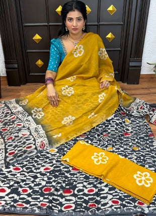 Bagur Cotton Suit (Unstitched)