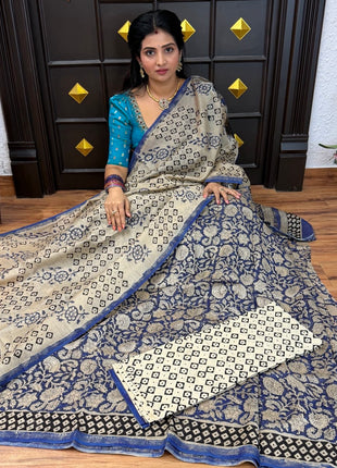 Chanderi Cotton Suit (Unstitched)
