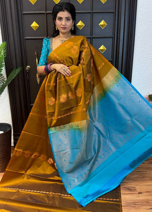 Border Less Kanchi Silk