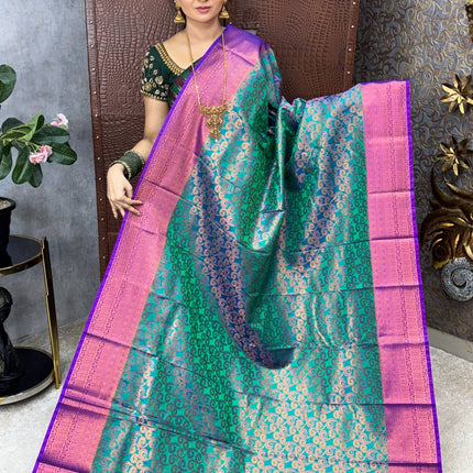 Triple Shade Kanchi Silk