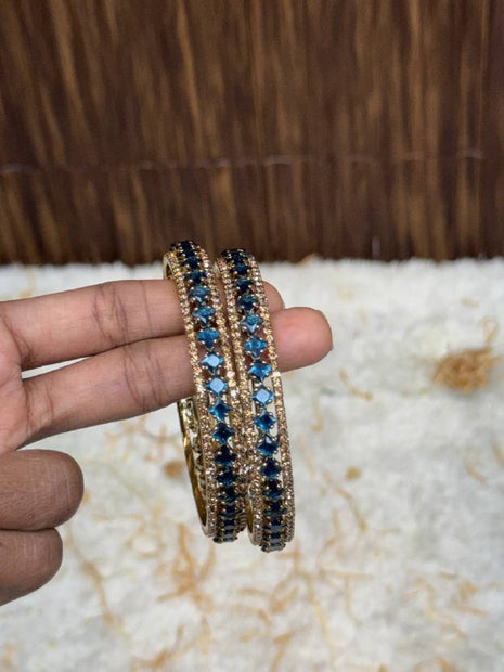 Side Bangle With Stone Work
