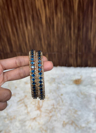 Side Bangle With Stone Work