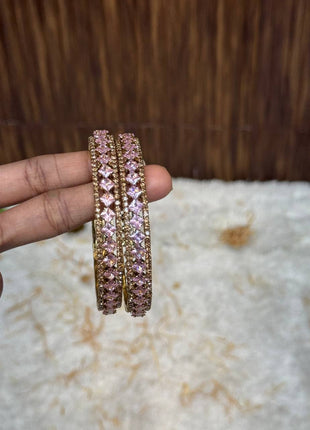Side Bangle With Stone Work