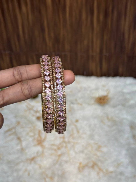 Side Bangle With Stone Work