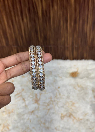 Side Bangle With Stone Work