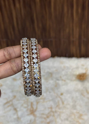 Side Bangle With Stone Work