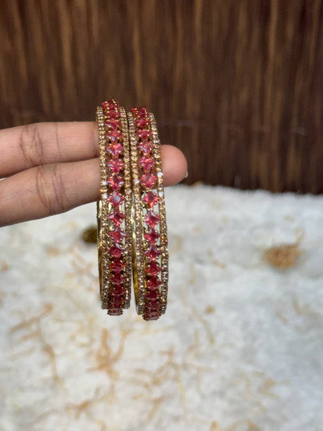 Side Bangle With Stone Work