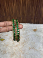 Side Bangle With Stone Work